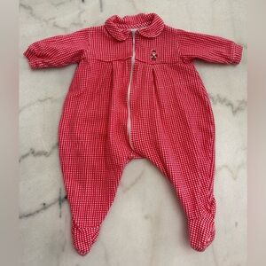 Hartstrings Red and White Kids Footie